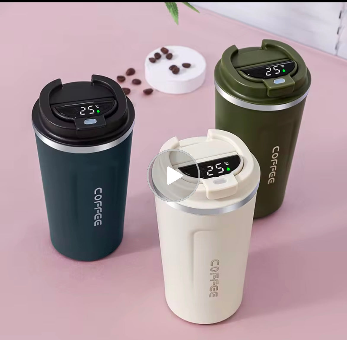 Double Insulated Coffee Mug with Smart Temperature Display