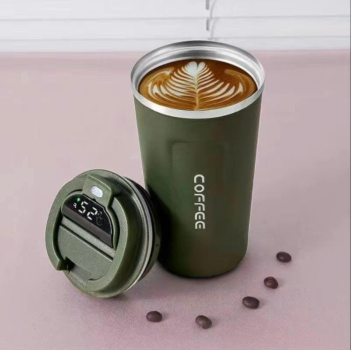 Double Insulated Coffee Mug with Smart Temperature Display