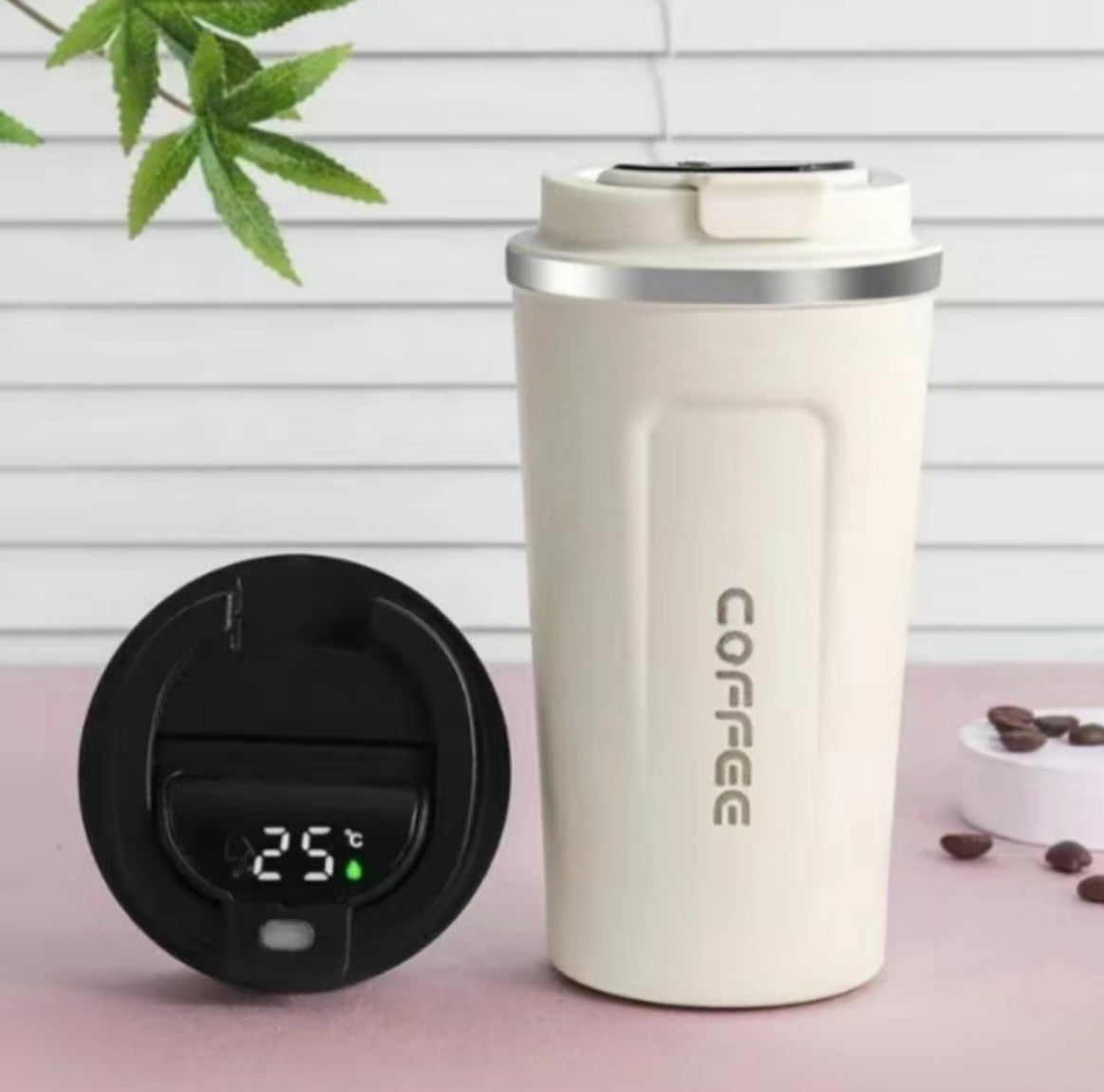 Double Insulated Coffee Mug with Smart Temperature Display